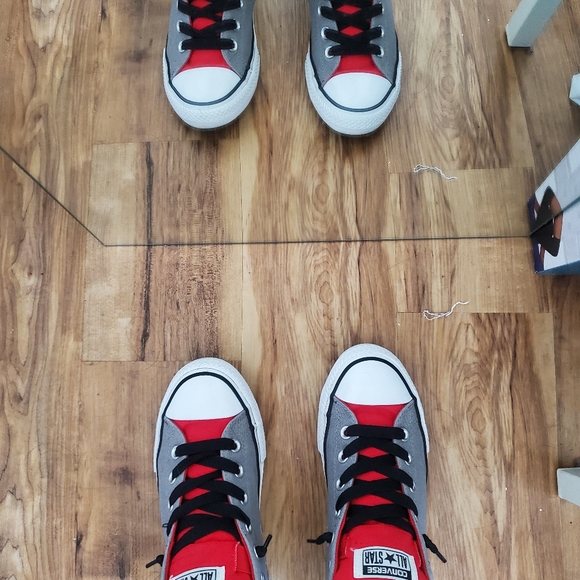 Black, Gray, & Red Converse - Picture 11 of 11